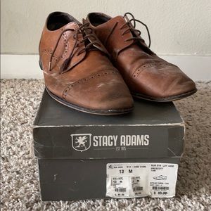 STACY ADAMS PRESCOTT OXFORDS in TAN